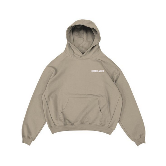 QUATRE-VINGT HOODIE. DESERT DUST